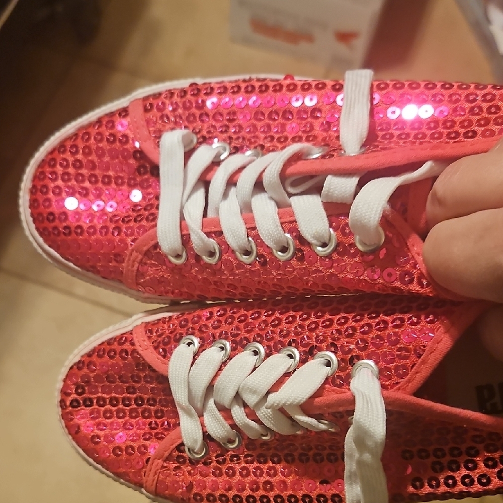 Balera Pink Sequin Sneakers